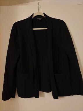 Banana Republic Black Open-Front Knit Blazer